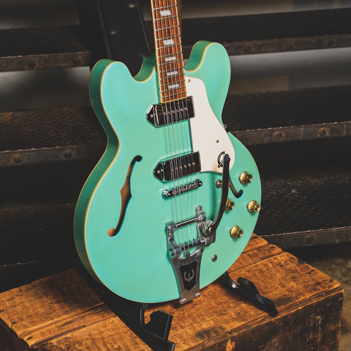 1997 Epiphone Casino VT-TQ Electric Guitar, Turquoise w/OHSC - Used