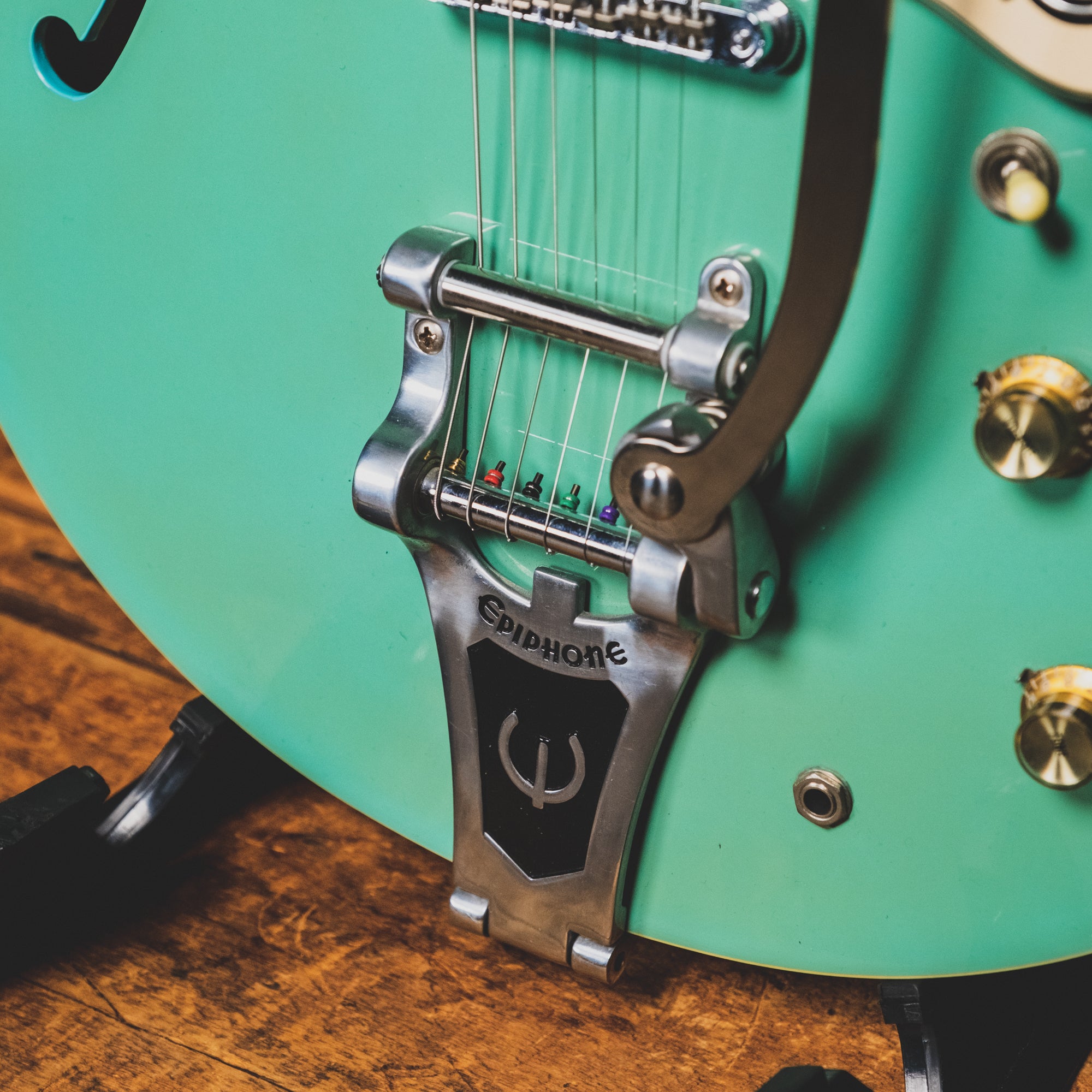 1997 Epiphone Casino VT-TQ Electric Guitar, Turquoise w/OHSC
