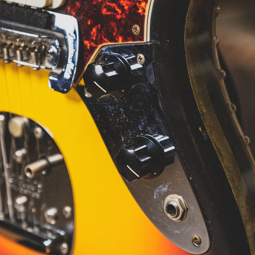 1966 Fender Jaguar Electric Guitar, 3 Color Sunburst, Original Hardshell Case & Parker Body Guard - Vintage