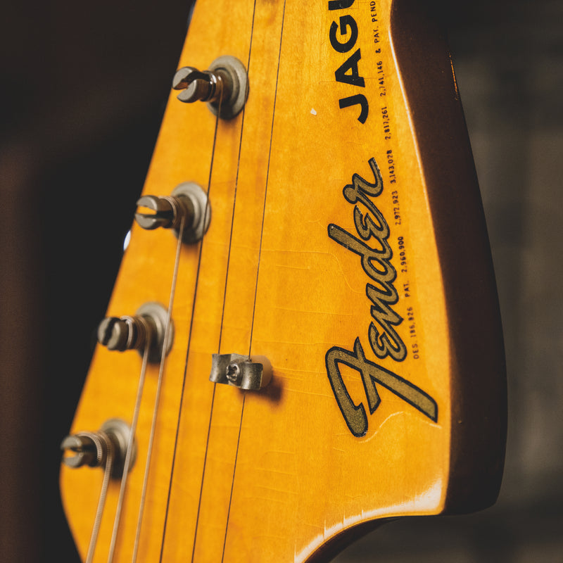 1966 Fender Jaguar Electric Guitar, 3 Color Sunburst, Original Hardshell Case & Parker Body Guard - Vintage