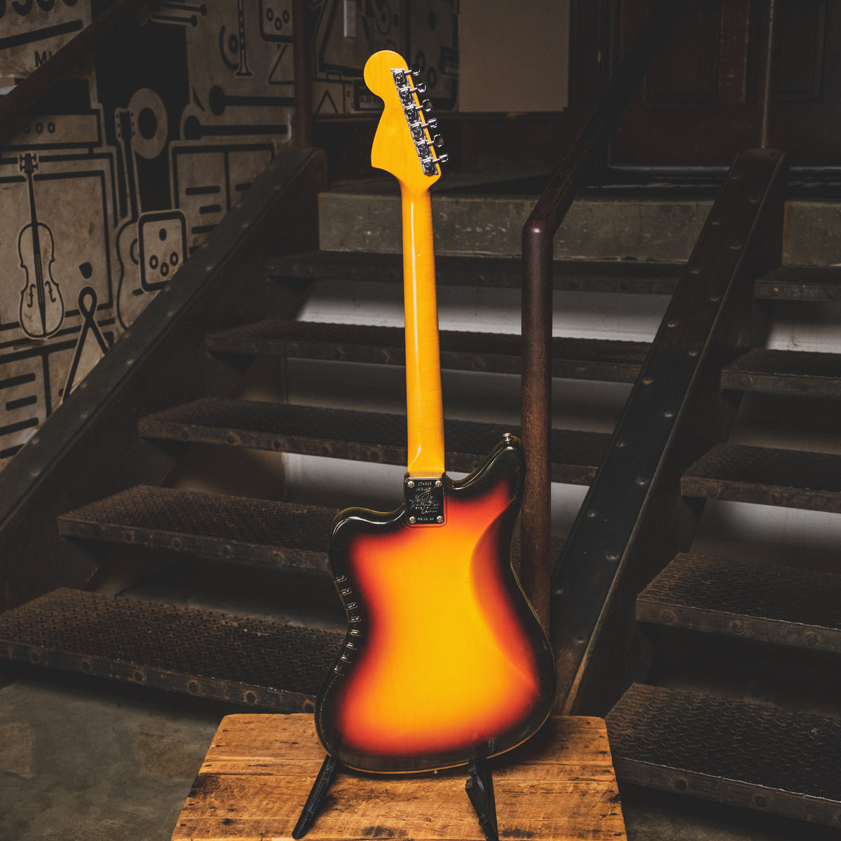 1966 Fender Jaguar Electric Guitar, 3 Color Sunburst, Original Hardshell Case & Parker Body Guard - Vintage
