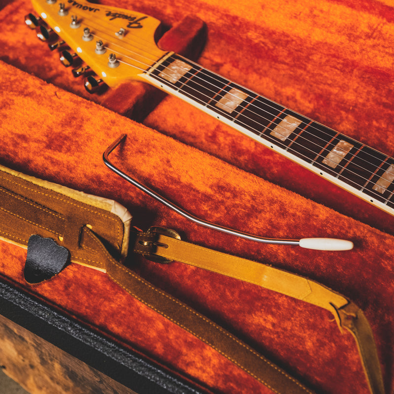 1966 Fender Jaguar Electric Guitar, 3 Color Sunburst, Original Hardshell Case & Parker Body Guard - Vintage
