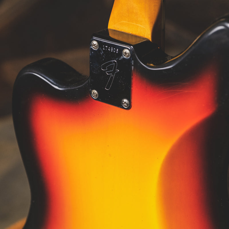 1966 Fender Jaguar Electric Guitar, 3 Color Sunburst, Original Hardshell Case & Parker Body Guard - Vintage