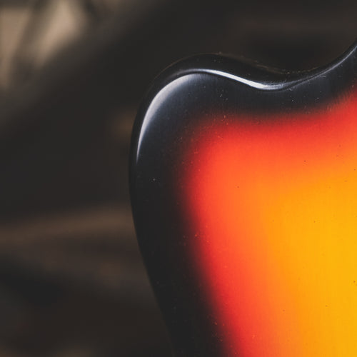 1966 Fender Jaguar Electric Guitar, 3 Color Sunburst, Original Hardshell Case & Parker Body Guard - Vintage