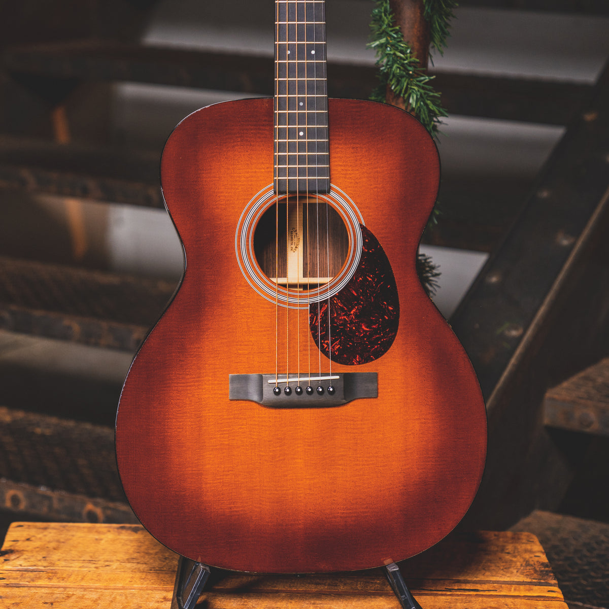 2016 Martin OM-21 Ambertone Burst Acoustic Guitar With OHSC - Used