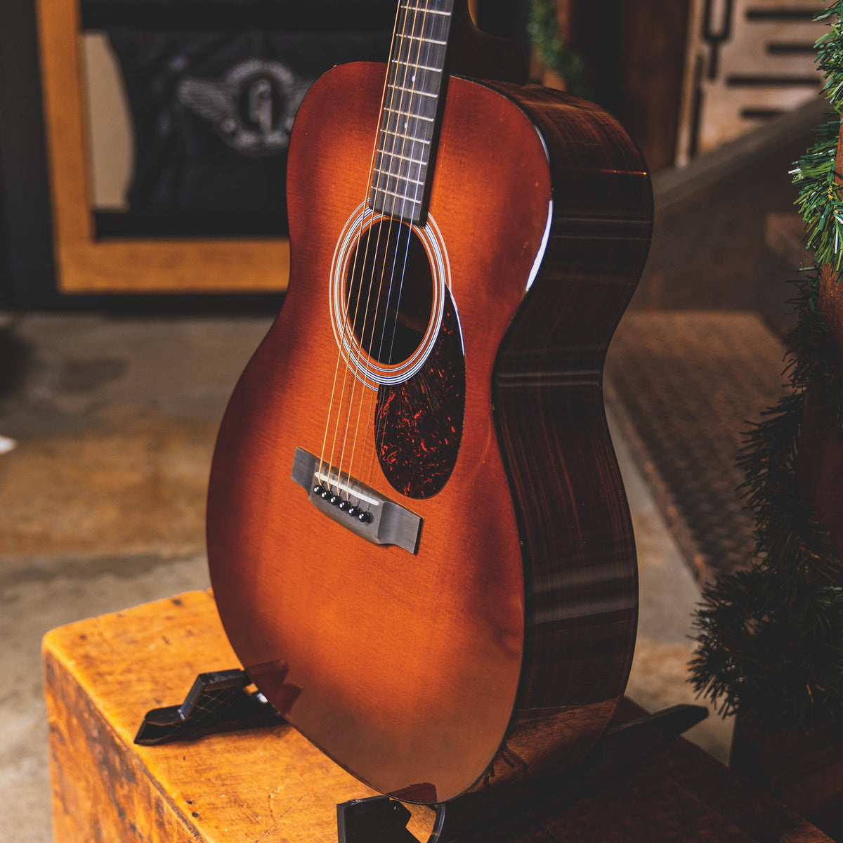 2016 Martin OM-21 Ambertone Burst Acoustic Guitar With OHSC - Used
