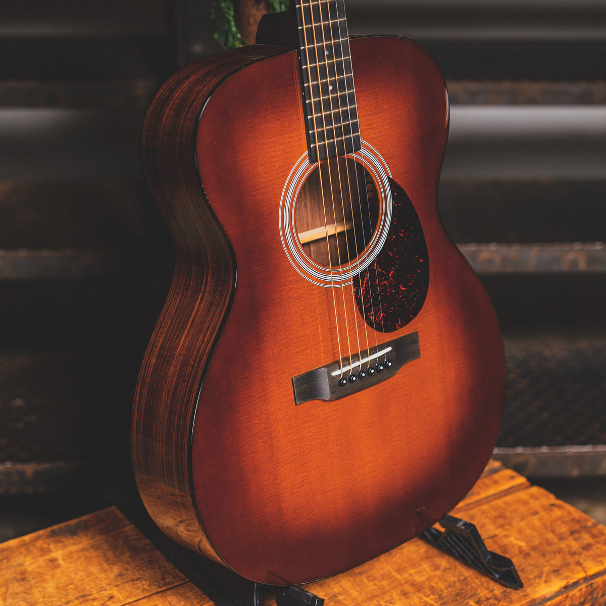 2016 Martin OM-21 Ambertone Burst Acoustic Guitar With OHSC - Used