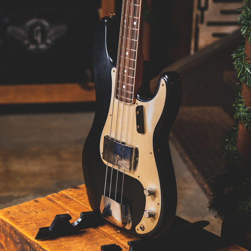 2021 Fender Custom Shop 1959 Precision Bass, Journeyman Relic, Aged Black OHSC - Used