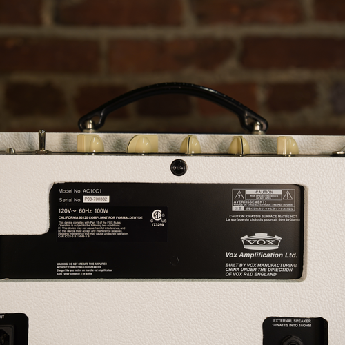 Vox AC10C1 Combo Amplifier, White Bronco Tolex - Used