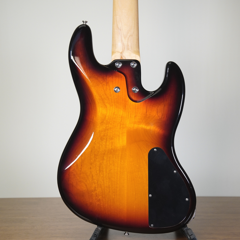 F Clef USA Custom J Style 5 String Left-Handed Bass Guitar, Sunburst - Used