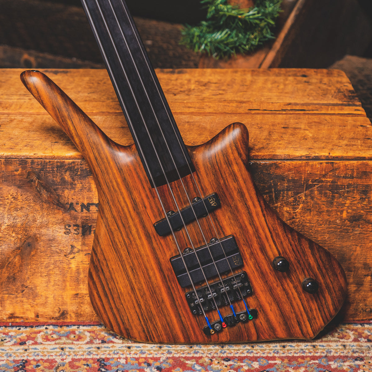 1998 Warwick Dolphin Pro 1 Ovangkol Fretless Bass Guitar with OHSC - Used