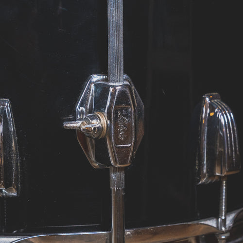 1980s Ludwig Chicago Badge Black Cortex Drum Set - Used