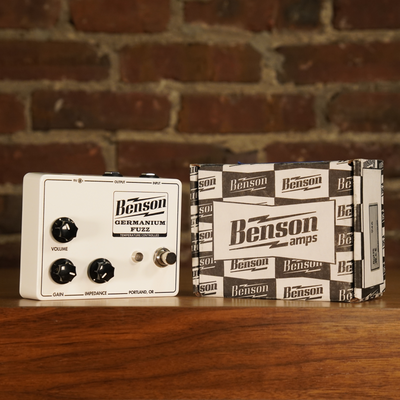 Benson Amps Germanium Fuzz Effect Pedal, White With Box - Used