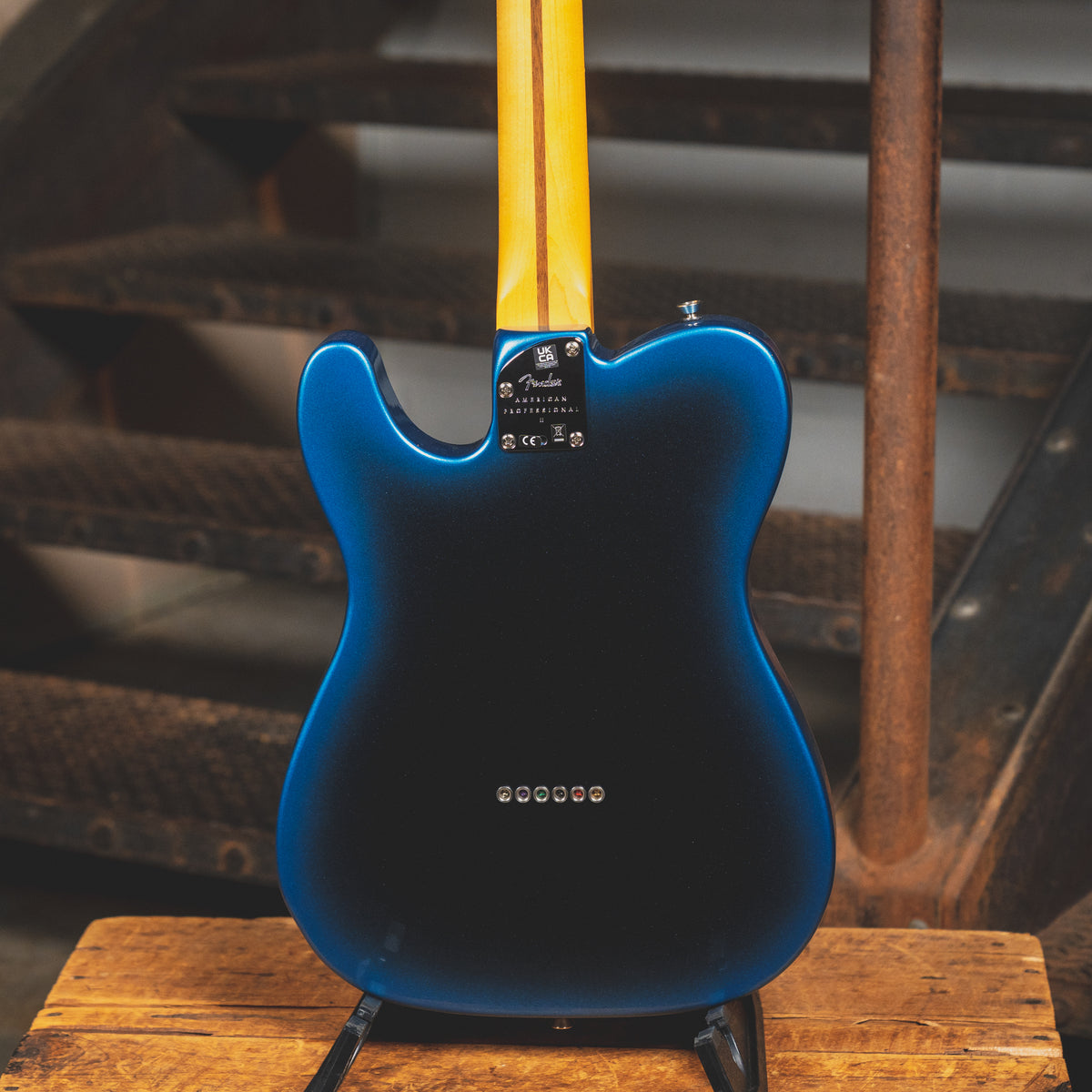 2022 Fender American Professional II Telecaster Electric Guitar, Dark Night with OHSC - Used
