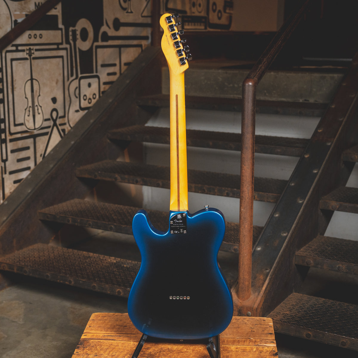 2022 Fender American Professional II Telecaster Electric Guitar, Dark Night with OHSC - Used