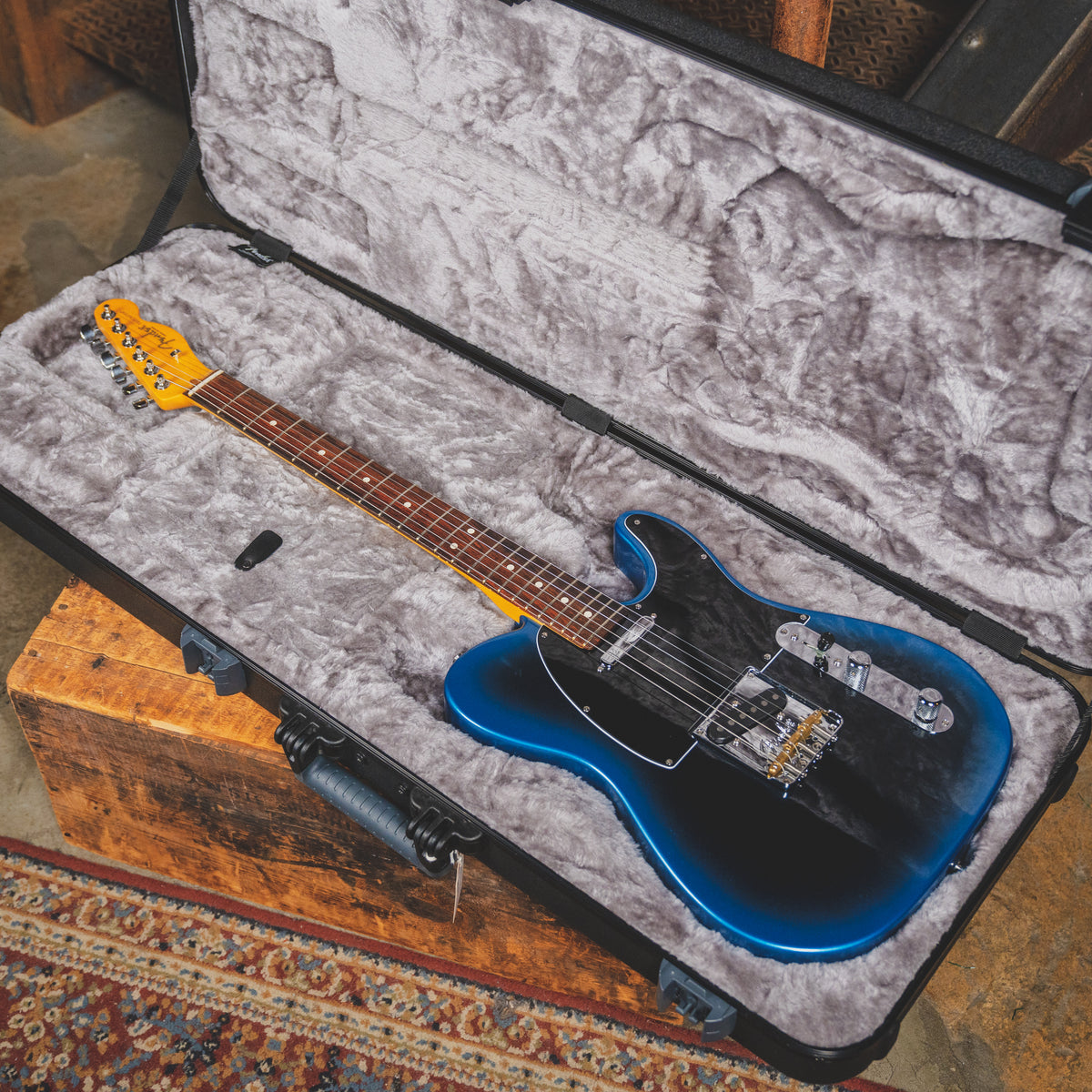 2022 Fender American Professional II Telecaster Electric Guitar, Dark Night with OHSC - Used