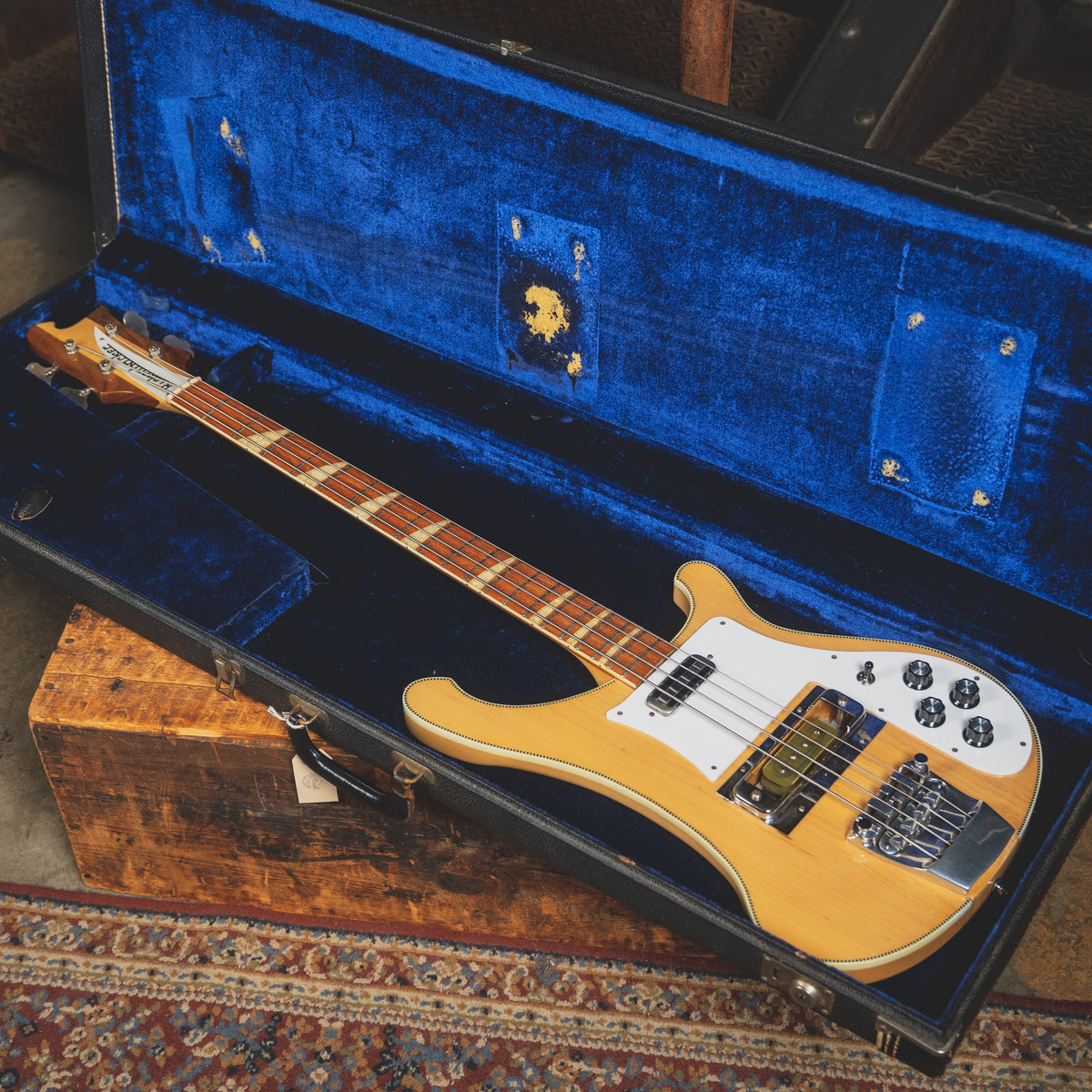 1969 Rickenbacker 4001 Bass Guitar, Mapleglo with OHSC - Used
