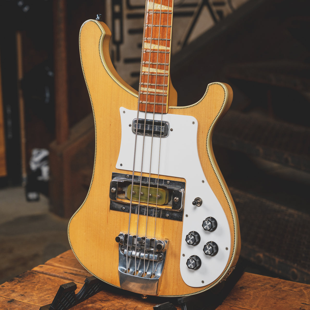 1969 Rickenbacker 4001 Bass Guitar, Mapleglo with OHSC - Used