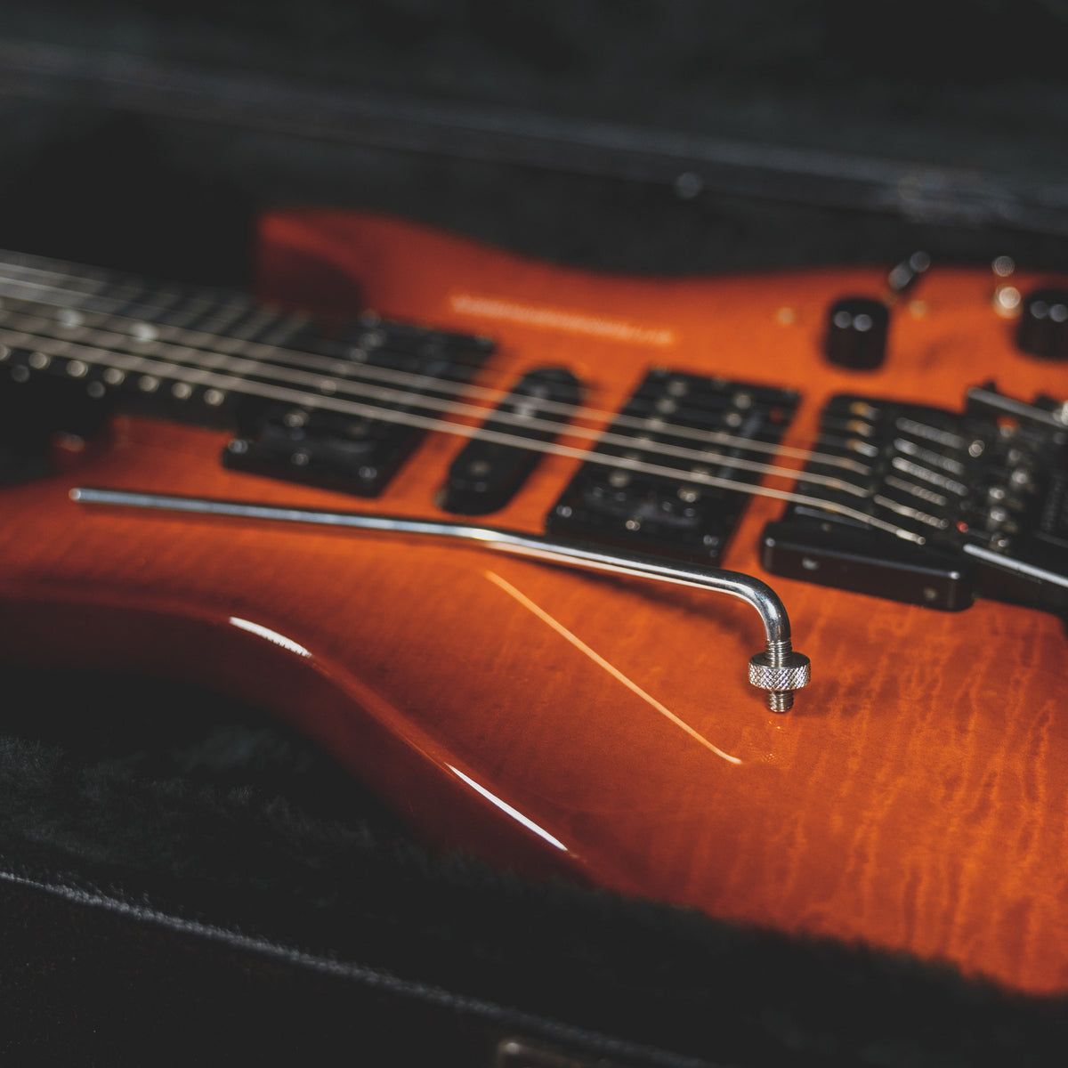 Steinberger 2002 GM7TA Electric Guitar, Red Flame With OHSC and Gig Bag - Used