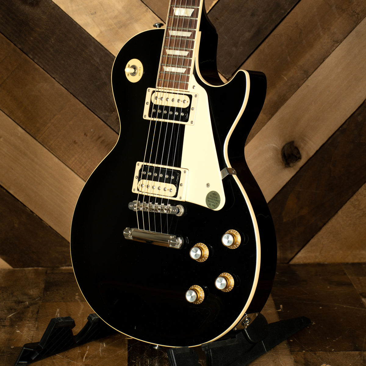 2022 Gibson Les Paul Classic Electric Guitar, Ebony with OHSC - Used