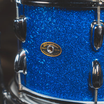1960's/1970's Slingerland Mismatched Drum Kit, Blue Sparkle - Used