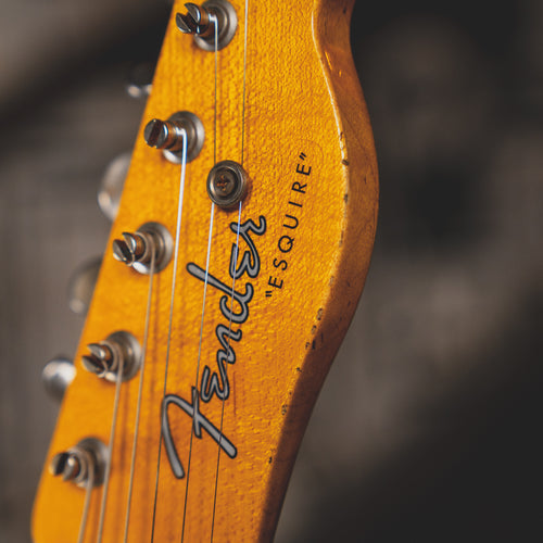 2015 Fender Custom Shop Limited '55 Esquire Electric Guitar, Relic White Blonde - Used