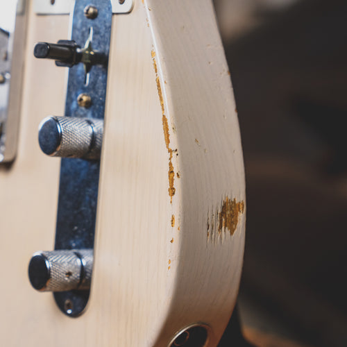2015 Fender Custom Shop Limited '55 Esquire Electric Guitar, Relic White Blonde - Used