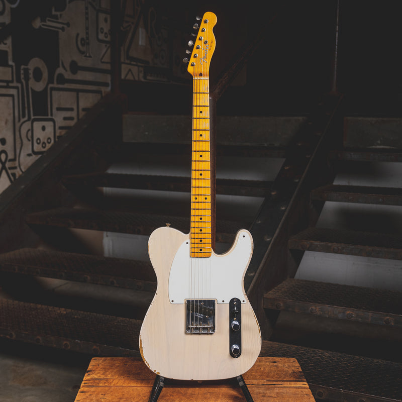 2015 Fender Custom Shop Limited '55 Esquire Electric Guitar, Relic White Blonde - Used