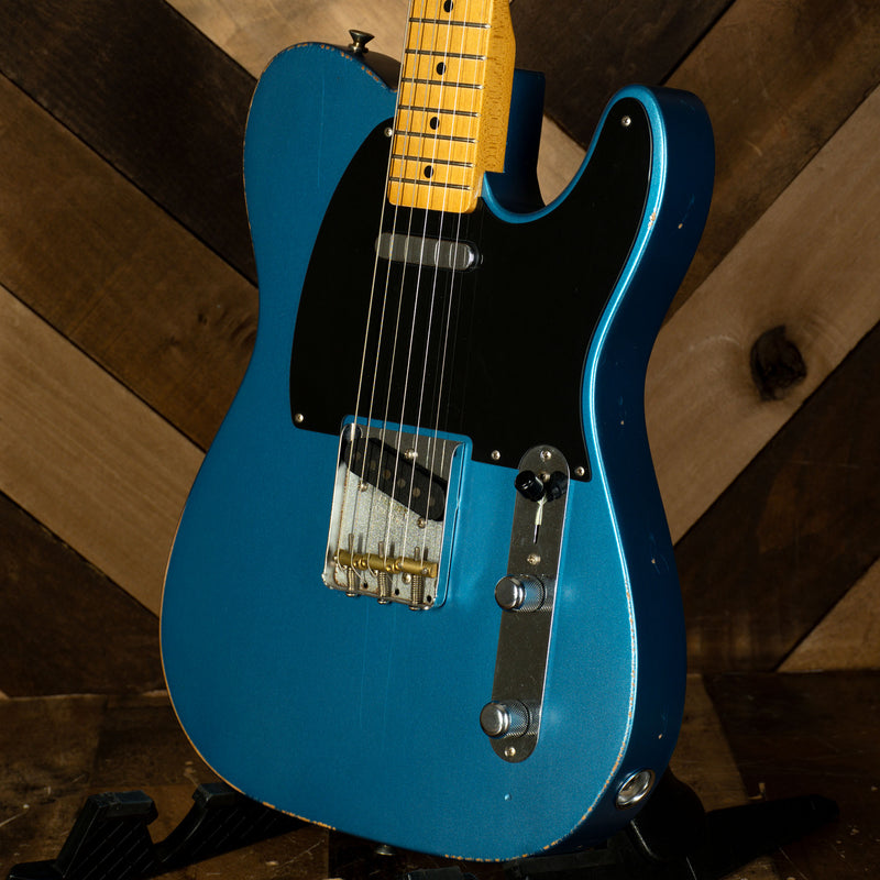2021 Fender Vintera 50's Roadworn Telecaster Electric Guitar, Lake Placid Blue with Hard Case - Used