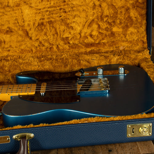 2021 Fender Vintera 50's Roadworn Telecaster Electric Guitar, Lake Placid Blue with Hard Case - Used