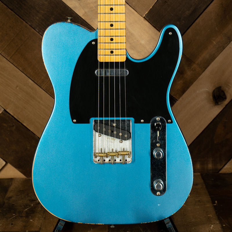 2021 Fender Vintera 50's Roadworn Telecaster Electric Guitar, Lake Placid Blue with Hard Case - Used