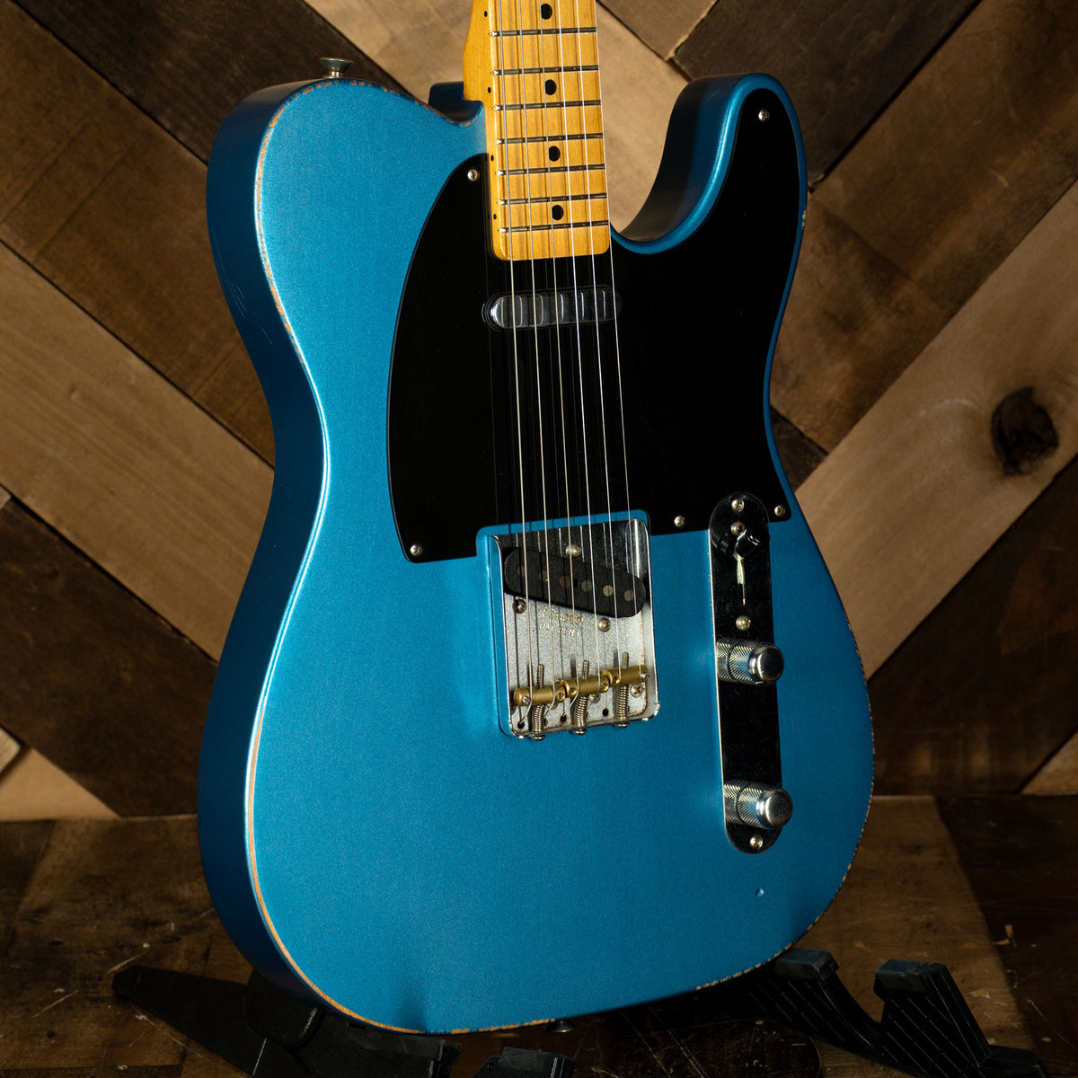 2021 Fender Vintera 50's Roadworn Telecaster Electric Guitar, Lake Placid Blue with Hard Case - Used