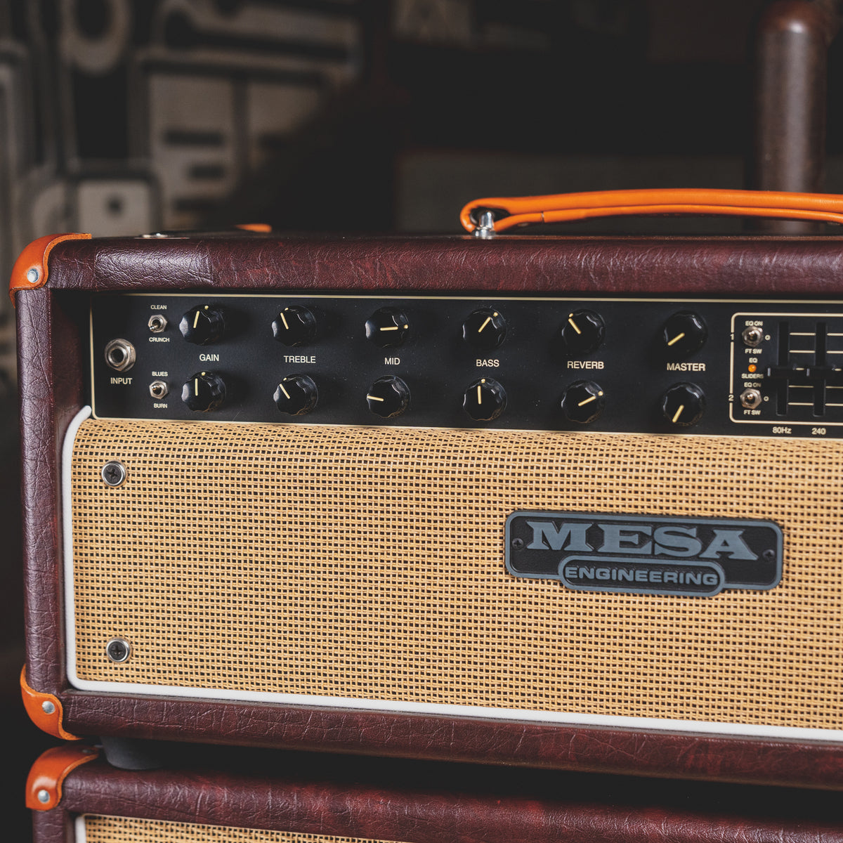 2014 Mesa Boogie Express 50 Amplifier Head and Matching 1x12" Cabinet, British Cabernet Bronco - Used
