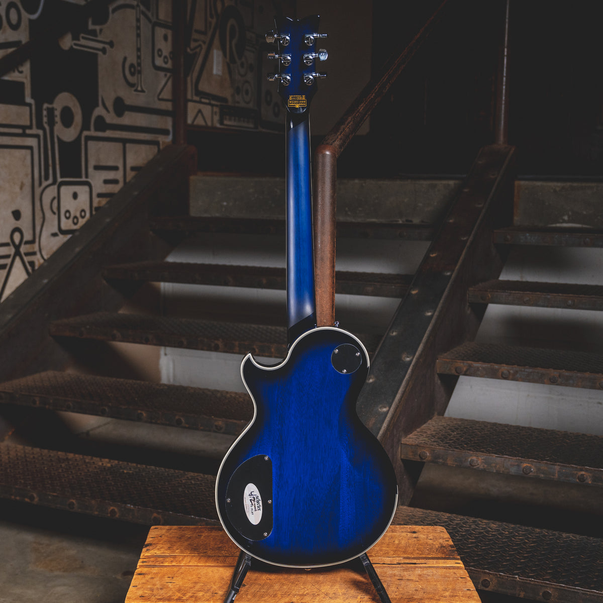 2022 Schecter Solo II Supreme Electric Guitar, See-Thru Blue Burst with Hard Case - Used