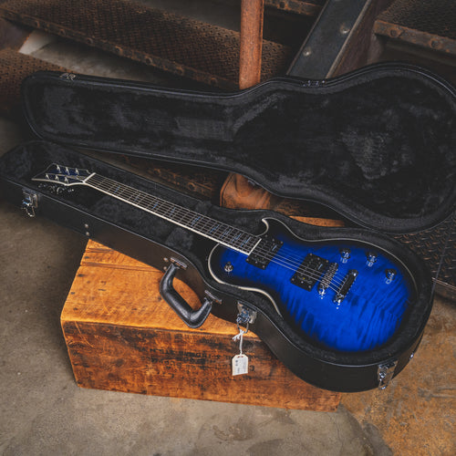 2022 Schecter Solo II Supreme Electric Guitar, See-Thru Blue