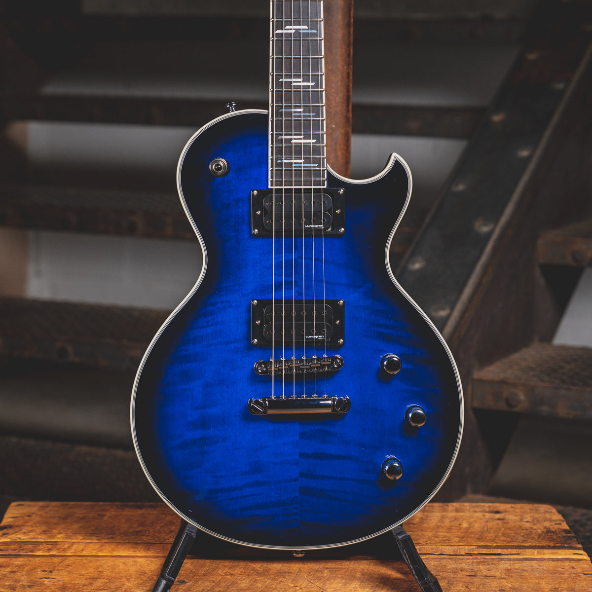 2022 Schecter Solo II Supreme Electric Guitar, See-Thru Blue Burst with Hard Case - Used