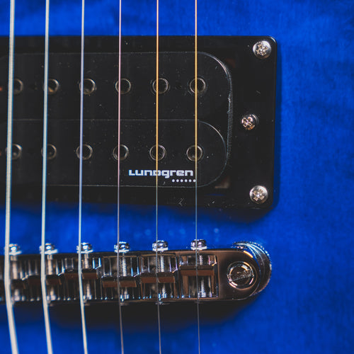 2022 Schecter Solo II Supreme Electric Guitar, See-Thru Blue Burst with Hard Case - Used