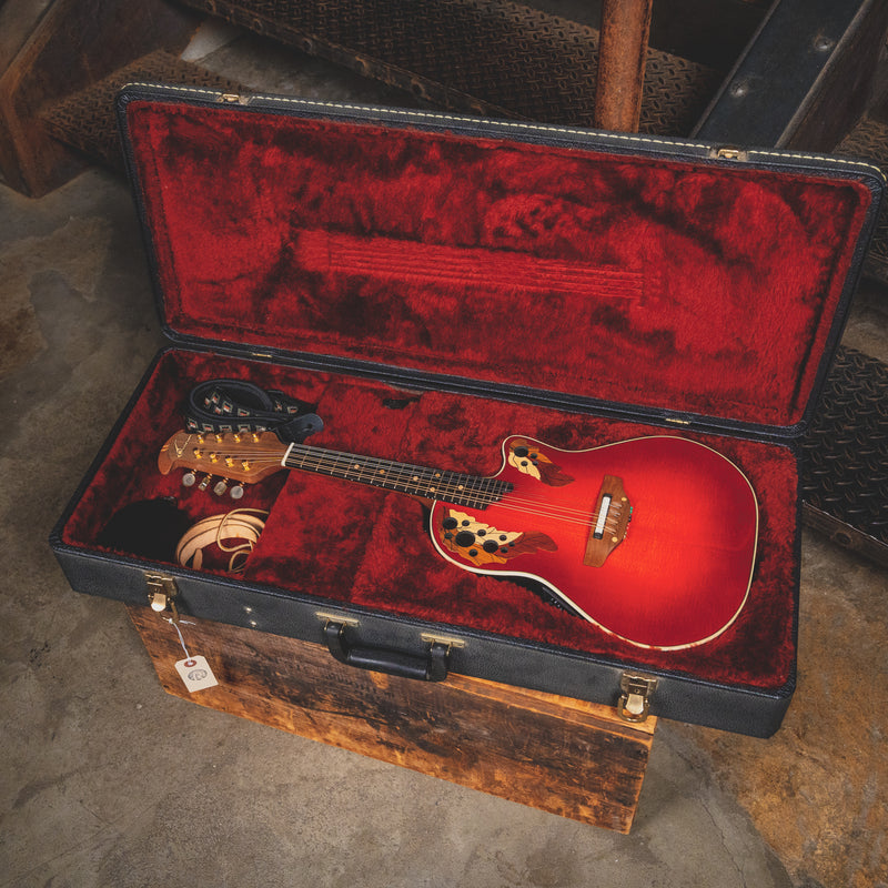 1995 Ovation MM68 Acoustic/Electric Mandolin Red w/ OHSC - USED
