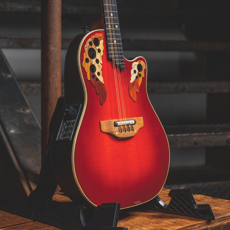 1995 Ovation MM68 Acoustic/Electric Mandolin Red w/ OHSC - USED