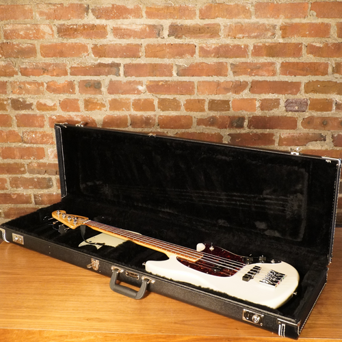 2018 Fender Mustang PJ Bass Olympic White with Case - Used