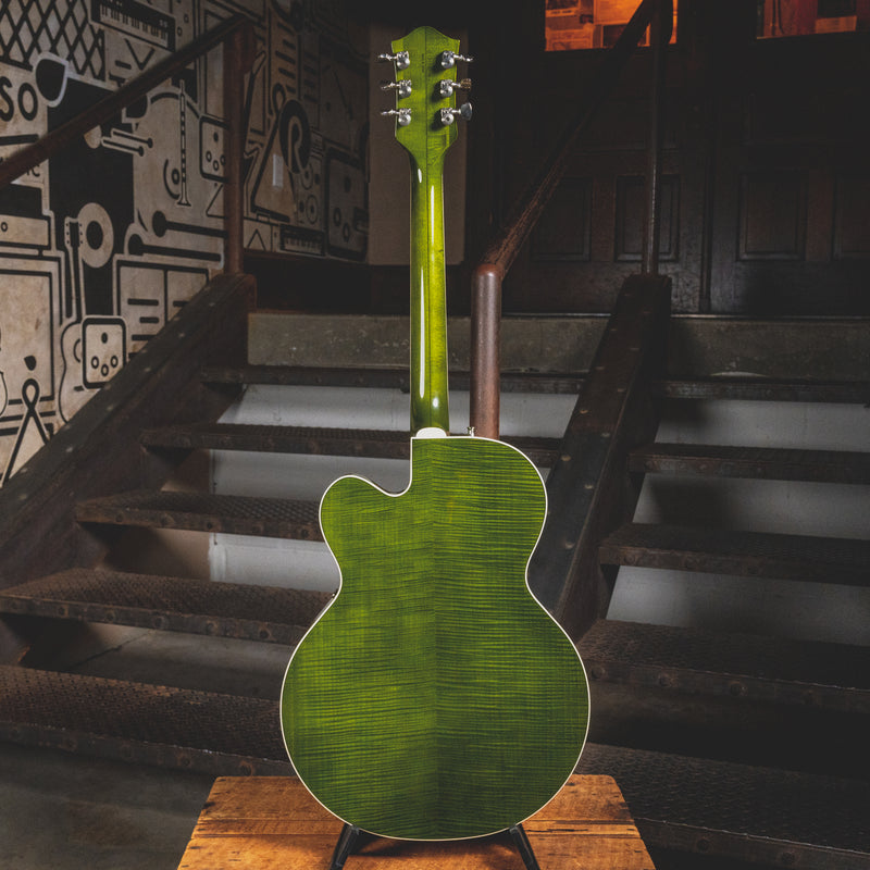 2013 Gretsch G6120SSUGR Brian Setzer Nashville Green Tiger Flame w/ OHSC - Used