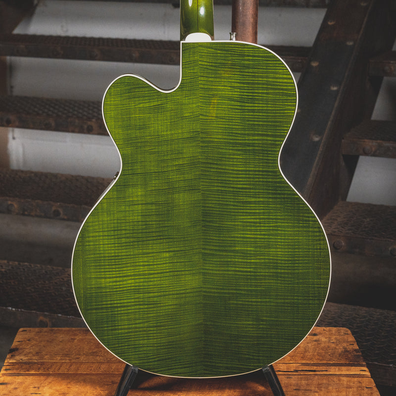 2013 Gretsch G6120SSUGR Brian Setzer Nashville Green Tiger Flame w/ OHSC - Used