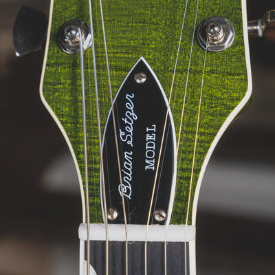 2013 Gretsch G6120SSUGR Brian Setzer Nashville Green Tiger Flame w/ OHSC - Used