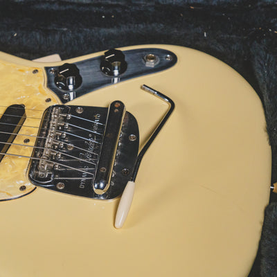 1969 Fender Mustang Olympic White Electric Guitar w/ OHSC - Vintage