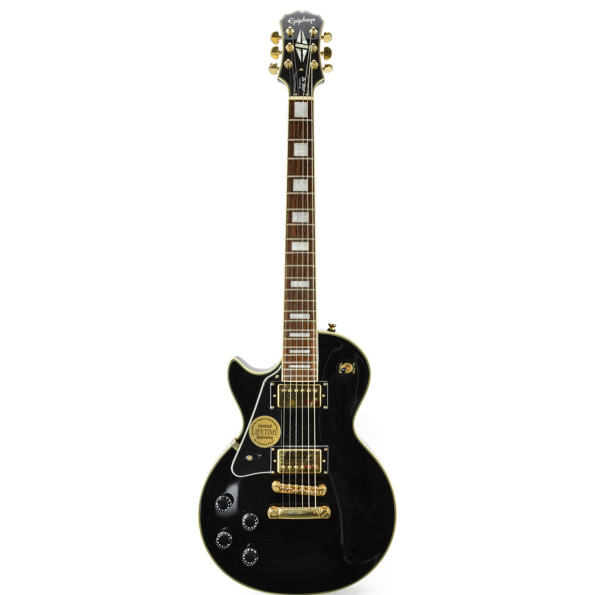 Epiphone Lefty Les Paul Custom - Ebony - Gold Hardware With Case - Used
