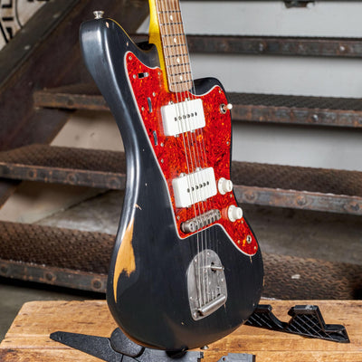 Nash 2017 JM63 Jazzmaster Black With Mastery Vibrato & OHSC - Used