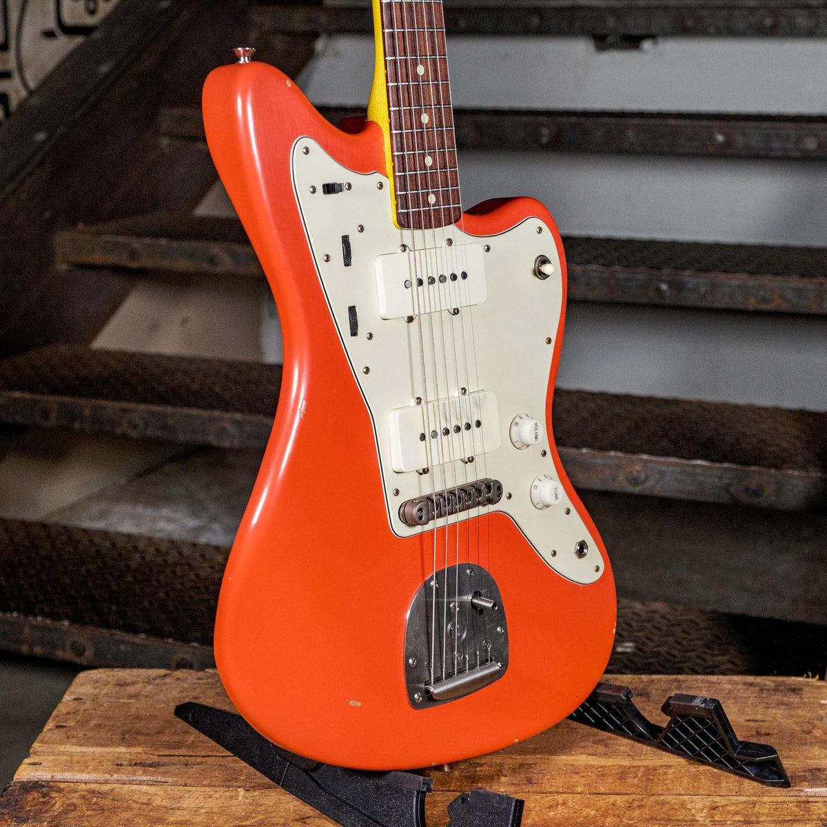 Nash 2017 JM63 Jazzmaster Fiesta Red With Mastery Vibrato & OHSC - Used
