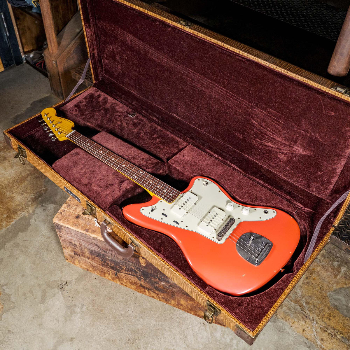 Nash 2017 JM63 Jazzmaster Fiesta Red With Mastery Vibrato & OHSC - Used