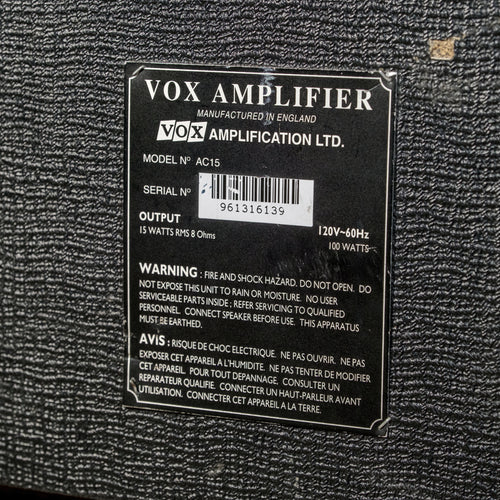 Vox AC15TB2 Made In England - Used