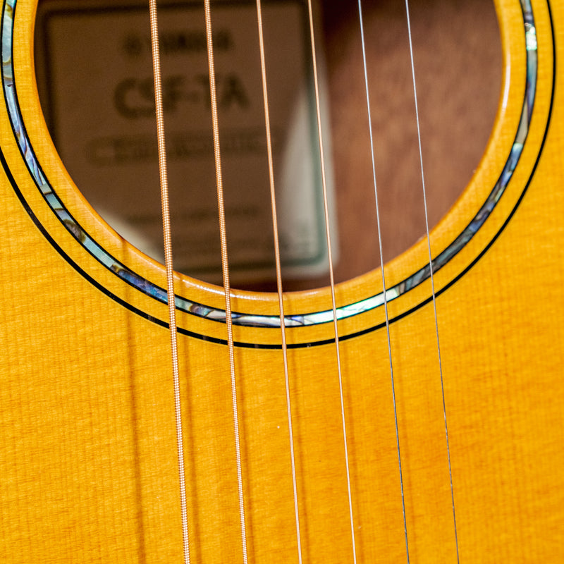 Yamaha CSF TA Transacoustic Parlor Guitar Vintage Natural With Bag - Used